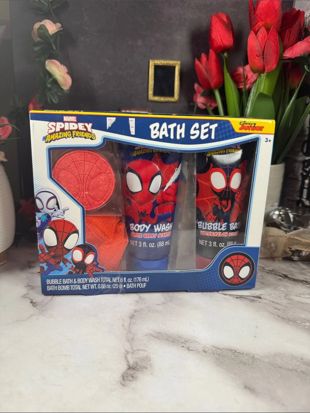 Disney Spidey Amazing Friends Kids Bath Set - Red & Blue